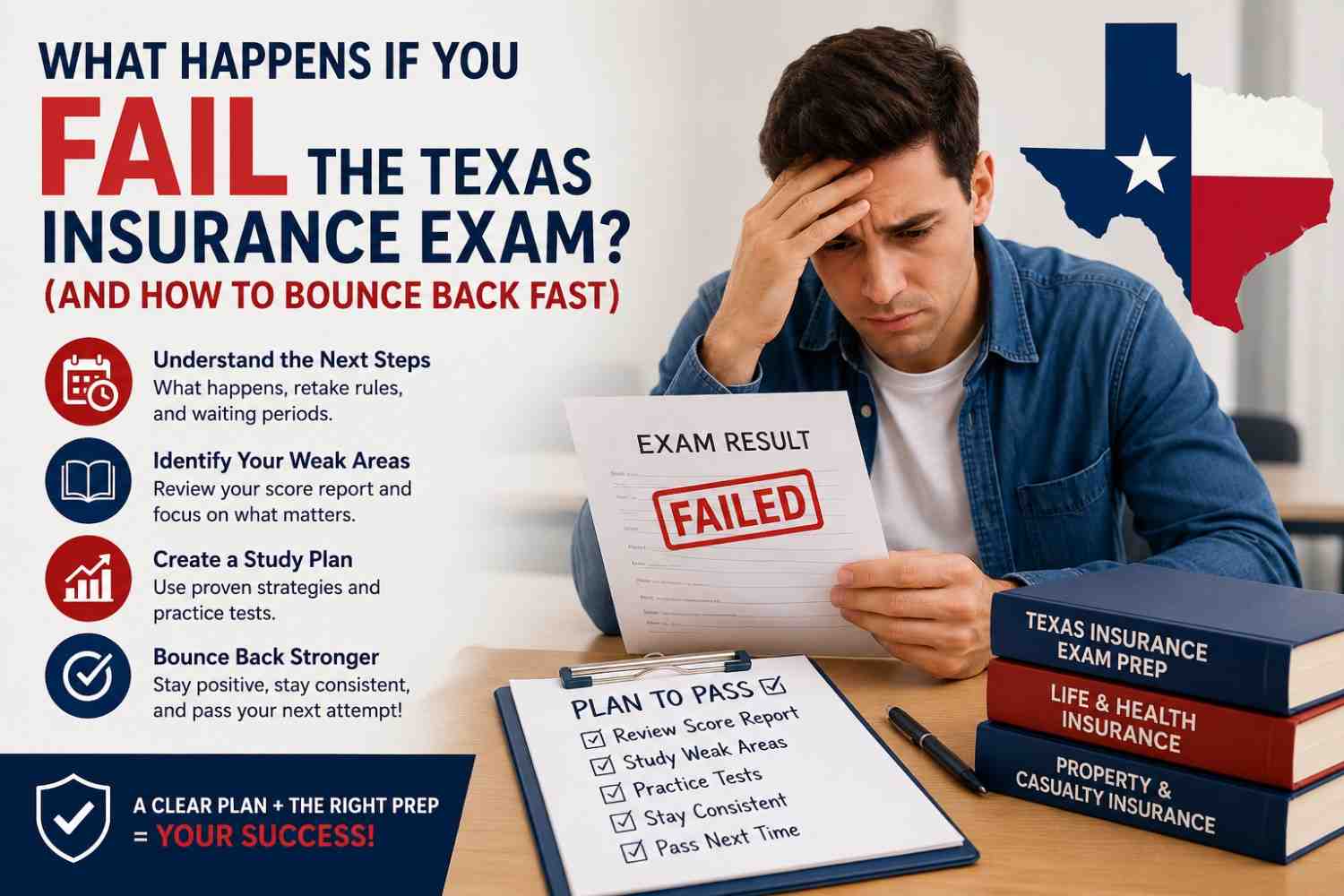 What Happens If You Fail the Texas Insurance Exam? How to Pass Your Retake