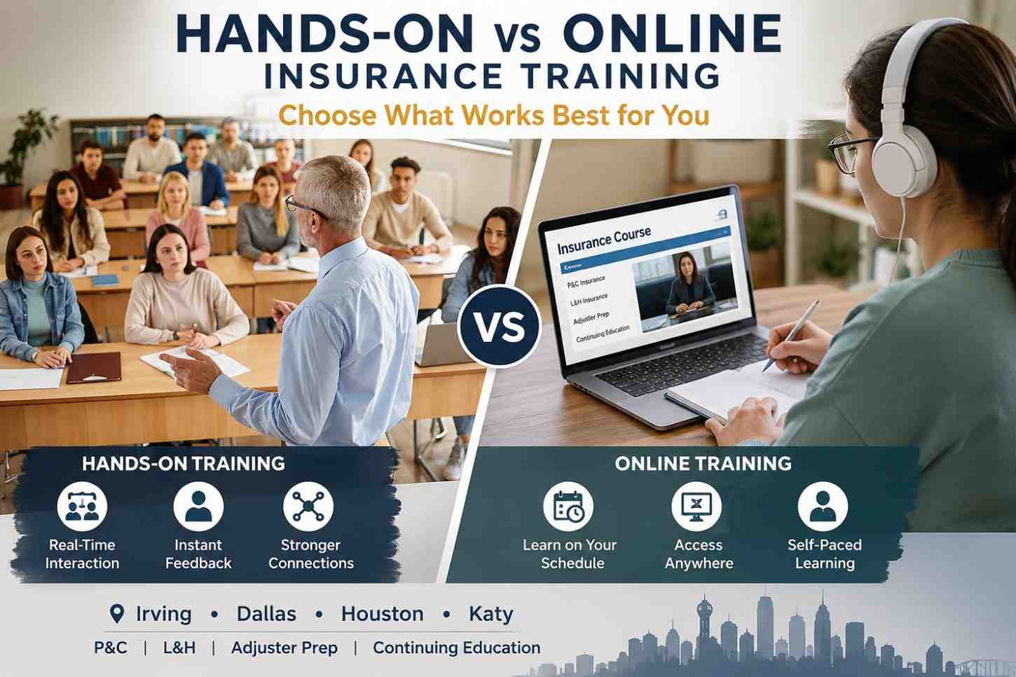 Hands-On vs Online Insurance Training: Which Works Best?