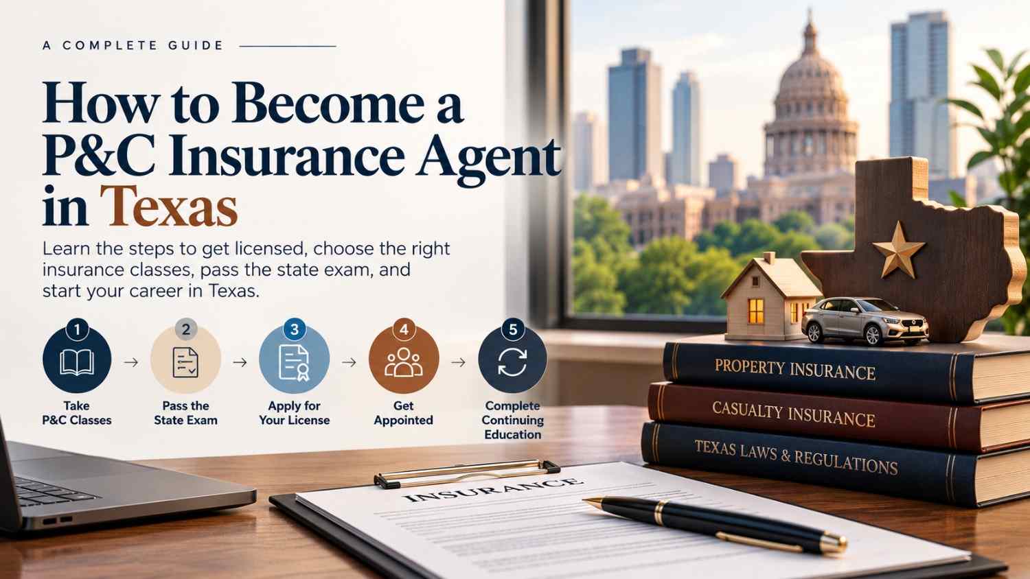 How to Become a P&C Insurance Agent in Texas